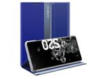 Custodia Galaxy S20 Ultra, Custodia Sottile In Pelle Flip Con Finestra E Supporto Per Samsung Galaxy S20 Ultra Blu