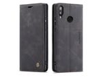 Huawei P20 Lite Case, Retro Custodia In Finto Cuoio, Tasche Per Carte, Chiusura Magnetica, Custodia Con Funzione Stand Per Huawei P20 Lite Nero
