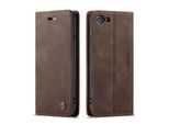 Custodia Iphone Se 2020, Custodia Retrò In Finto Cuoio, Tasche Per Carte, Chiusura Magnetica, Custodia Con Funzione Stand Per Iphone Se 2020 / Iphone 7 / Iphone 8 Coffee