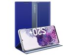 Custodia Galaxy S20 Plus, Custodia Sottile In Pelle Con Finestra E Supporto Per Samsung Galaxy S20 Plus Blu