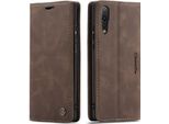 Custodia Huawei P20 Pro, Custodia In Finto Cuoio Retrò, Tasche Per Carte, Chiusura Magnetica, Custodia Con Funzione Stand Per Huawei P20 Pro Caffè