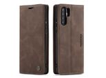 Huawei P30 Pro Case, Retro Custodia In Finto Cuoio, Tasche Per Carte, Chiusura Magnetica, Custodia Con Funzione Stand Per Huawei P30 Pro Caffè