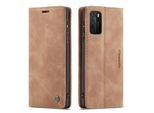 Custodia Huawei P40, Custodia Retrò In Finto Cuoio, Tasche Per Carte, Chiusura Magnetica, Custodia Con Funzione Stand Per Huawei P40 Brown