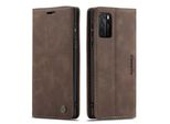 Custodia Huawei P40, Custodia In Finto Cuoio Retrò, Tasche Per Carte, Chiusura Magnetica, Custodia Con Funzione Stand Per Huawei P40 Caffè