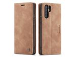 Custodia Huawei P30 Pro, Custodia Retrò In Finto Cuoio, Tasche Per Carte, Chiusura Magnetica, Custodia Con Funzione Stand Per Huawei P30 Pro Marrone