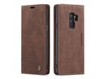 Custodia Galaxy S9 Plus, Custodia Retrò In Finto Cuoio, Tasche Per Carte, Chiusura Magnetica, Custodia Con Funzione Stand Per Samsung Galaxy S9 Plus Caffè