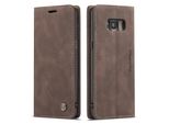Custodia Galaxy S8 Plus, Custodia Retrò In Finto Cuoio, Tasche Per Carte, Chiusura Magnetica, Custodia Con Funzione Stand Per Samsung Galaxy S8 Plus Caffè