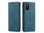 Custodia Huawei P40, Custodia Retrò In Finto Cuoio, Tasche Per Carte, Chiusura Magnetica, Custodia Con Funzione Stand Per Huawei P40 Blu