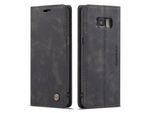 Custodia Galaxy S8 Plus, Custodia Retrò In Finto Cuoio, Tasche Per Carte, Chiusura Magnetica, Custodia Con Funzione Stand Per Samsung Galaxy S8 Plus Nero