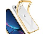 Custodia Iphone Xr, Leggera Trasparente Trasparente Gel Tpu Silicone Square Cover Frame Custodia Protettiva Per Iphone Xr Gold