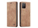 Custodia Galaxy S10 Lite, Custodia Retrò In Finto Cuoio, Tasche Per Carte, Chiusura Magnetica, Custodia Con Funzione Stand Per Samsung Galaxy S10 Lite Marrone