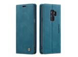 Custodia Galaxy S9 Plus, Custodia Retrò In Finto Cuoio, Tasche Per Carte, Chiusura Magnetica, Custodia Con Funzione Stand Per Samsung Galaxy S9 Plus Blu