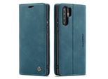 Custodia Huawei P30 Pro, Custodia Retrò In Finto Cuoio, Tasche Per Carte, Chiusura Magnetica, Custodia Con Funzione Stand Per Huawei P30 Pro Blu