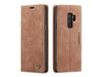 Custodia Galaxy S9 Plus, Custodia Retrò In Finto Cuoio, Tasche Per Carte, Chiusura Magnetica, Custodia Con Funzione Stand Per Samsung Galaxy S9 Plus Marrone