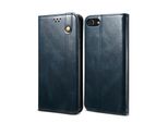 Custodia Per Iphone 8/7/6S/6/Se 2020, Custodia In Pelle Flip Wallet Con Funzione Stand Blu
