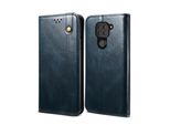 Custodia Per Xiaomi Redmi Note 9, Portafoglio In Pelle Flip Case Con Funzione Stand Blu