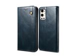 Custodia Per Oneplus 9 Pro, Custodia In Pelle Flip Wallet Con Funzione Stand Blu