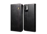 Custodia Per Xiaomi Redmi Note 10 5G, Portafoglio In Pelle Flip Case Con Funzione Stand Nero