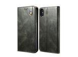 Custodia Per Iphone Xs/Iphone X, Custodia In Pelle Flip Wallet Con Funzione Stand Verde
