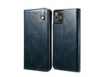 Custodia Per Oppo Find X3/Find X3 Pro, Custodia In Pelle Flip Wallet Con Funzione Stand Blu