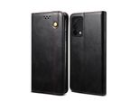 Custodia Per Oppo F19 / A74 4G, Custodia In Pelle Flip Wallet Con Funzione Stand Nero