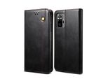 Custodia Per Xiaomi Redmi Note 10 Pro/Note 10 Pro Max, Custodia In Pelle Flip Wallet Con Funzione Stand Nero