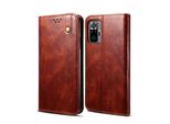 Custodia Per Xiaomi Redmi Note 10 4G/Note 10S, Portafoglio In Pelle Flip Case Con Funzione Stand Rosso