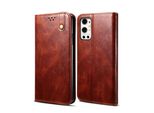 Custodia Per Oneplus 9 Pro, Custodia In Pelle Flip Wallet Con Funzione Stand Rosso