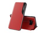 Custodia Per Galaxy S8, Smart View Window Flip Stand Custodia Protettiva In Finto Cuoio Per Samsung Galaxy S8 Rosso