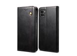 Custodia Per Samsung Galaxy A22 5G, Custodia In Pelle Flip Wallet Con Funzione Stand Nero