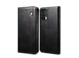 Custodia Per Oppo Realme V15, Custodia In Pelle Flip Wallet Con Funzione Stand Nero
