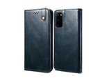 Custodia Per Samsung Galaxy S20, Portafoglio In Pelle Flip Case Con Funzione Stand Blu