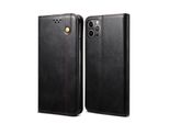 Custodia Per Iphone 12 Pro, Custodia In Pelle Flip Wallet Con Funzione Stand Nero