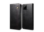 Custodia Per Oppo Realme C21, Custodia In Pelle Flip Wallet Con Funzione Stand Nero