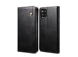 Custodia Per Samsung Galaxy A42 5G, Custodia In Pelle Flip Wallet Con Funzione Stand Nero