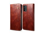 Custodia Per Oppo A93 2021, Portafoglio In Pelle Flip Case Con Funzione Di Stand Rosso