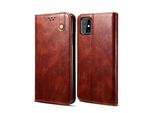 Custodia Per Samsung Galaxy M31S, Custodia In Pelle Flip Wallet Con Funzione Stand Rosso