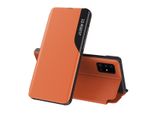 Custodia Per Galaxy A71, Smart View Window Flip Stand Custodia Protettiva In Finto Cuoio Per Samsung Galaxy A71 Arancione