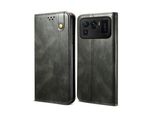 Custodia Per Xiaomi Mi 11 Ultra, Custodia In Pelle Flip Wallet Con Funzione Stand Verde