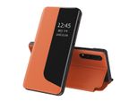 Custodia Per Huawei P20 Pro, Smart View Window Flip Stand Custodia Protettiva In Finto Cuoio Per Huawei P20 Pro Arancione