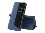 Custodia Per Huawei P20 Pro, Smart View Window Flip Stand Custodia Protettiva In Finto Cuoio Per Huawei P20 Pro Blu