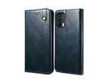Custodia Per Oppo Realme V15, Portafoglio In Pelle Flip Case Con Funzione Stand Blu