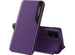 Custodia Per Galaxy A71 5G, Smart View Window Flip Stand Custodia Protettiva In Finto Cuoio Per Samsung Galaxy A71 5G Viola