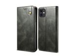 Custodia Per Iphone 12, Custodia In Pelle Flip Wallet Con Funzione Stand Verde