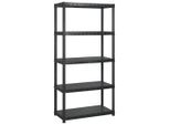 Scaffale A 5 Ripiani Nero 255X40X185 Cm In Plastica