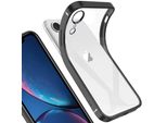 Custodia Iphone Xr, Leggera Trasparente Trasparente Gel Tpu Silicone Square Cover Frame Custodia Protettiva Per Iphone Xr Nero