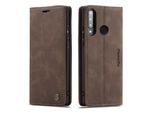 Custodia Huawei P30 Lite, Custodia Retrò In Finto Cuoio, Tasche Per Carte, Chiusura Magnetica, Custodia Con Funzione Stand Per Huawei P30 Lite Caffè