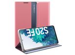 Custodia Galaxy S20 Fe, Custodia Sottile In Pelle Con Finestra E Supporto Per Samsung Galaxy S20 Fe Rosa