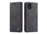 Custodia Galaxy A71, Custodia Retrò In Finto Cuoio, Tasche Per Carte, Chiusura Magnetica, Custodia Con Funzione Stand Per Samsung Galaxy A71 Nero