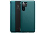 Huawei P30 Pro Case, Slim Business Smart View Smart Wake Up/Sleep Flip Cover Cover In Pelle Protettiva Per Huawei P30 Pro Verde
